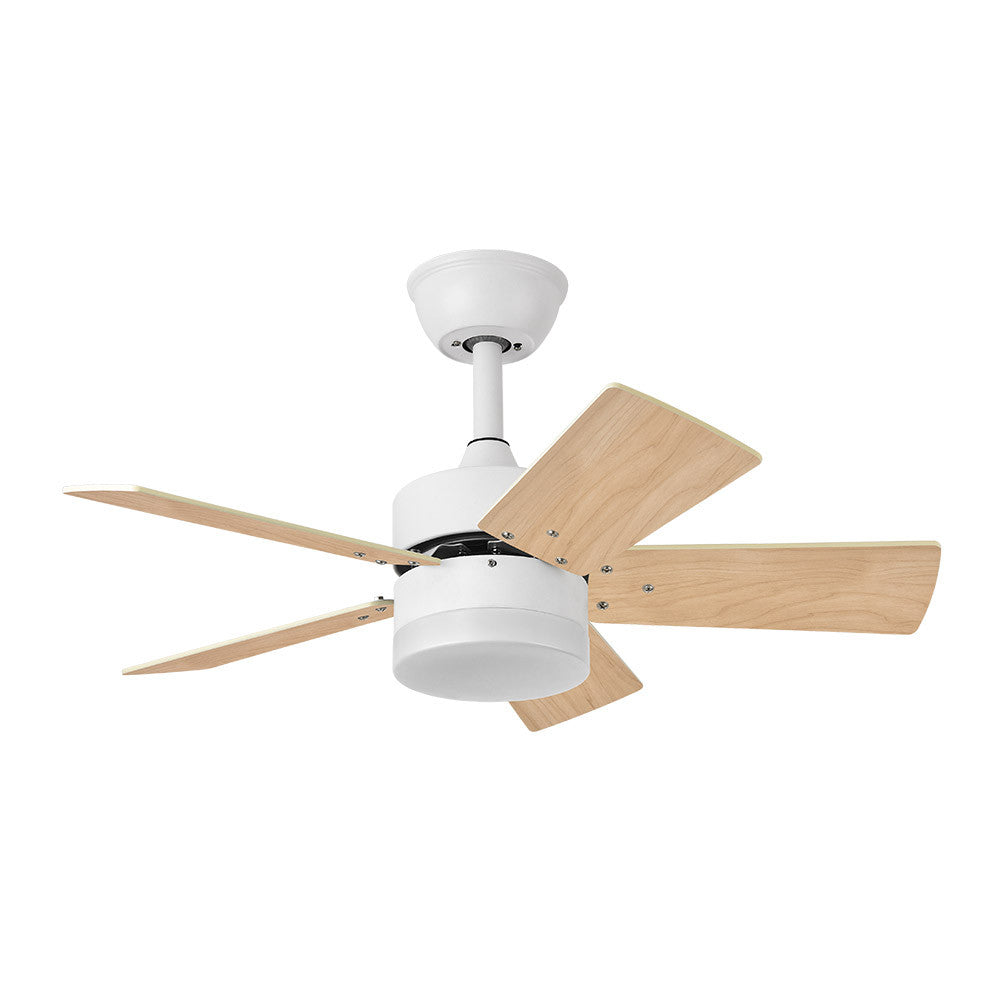 Ventilador Dc Marta 36w Blanco 5 Aspas Rev. Blanco/haya 41x76d 3240lm C/remoto, Mem., Timer 3000k-6000k_1