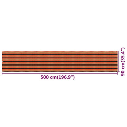 Vidaxl Toldo Para Balcón Hdpe Multicolor 90x500 Cm_2