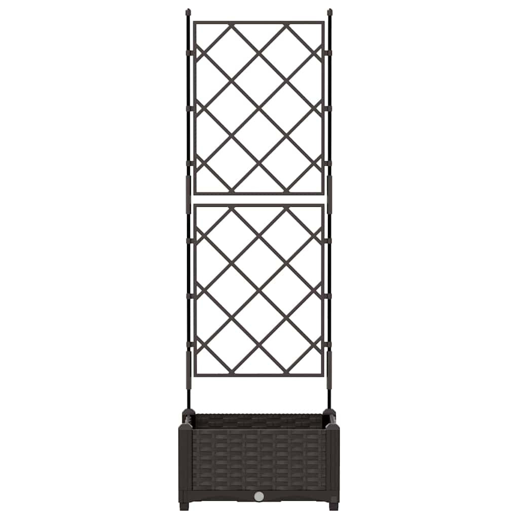 Vidaxl Maceta De Jardín Con Enrejado Marrón 40 X 40 X 125.5 Cm Pp_4