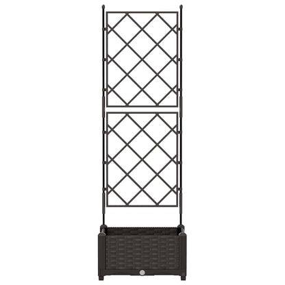 Vidaxl Maceta De Jardín Con Enrejado Marrón 40 X 40 X 125.5 Cm Pp_4