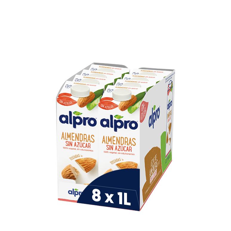 Pack 8 uds Bebida de Almendras Sin Azúcar Alpro 1 Litro