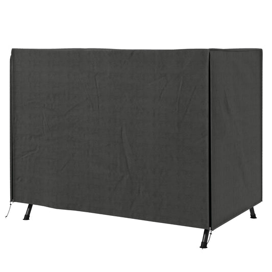 Outsunny Funda Balancín Jardín Con 2 Cremalleras 205x124x164 Cm Gris Oscuro_0
