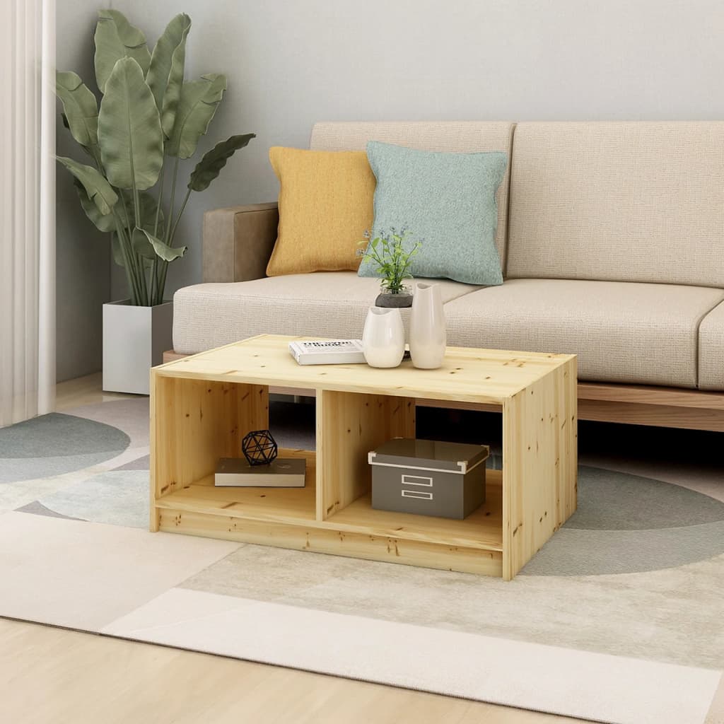 Mesa De Centro De Madera Maciza De Abeto 75x50x33,5 Cm_1