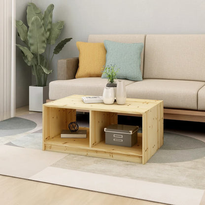 Mesa De Centro De Madera Maciza De Abeto 75x50x33,5 Cm_1