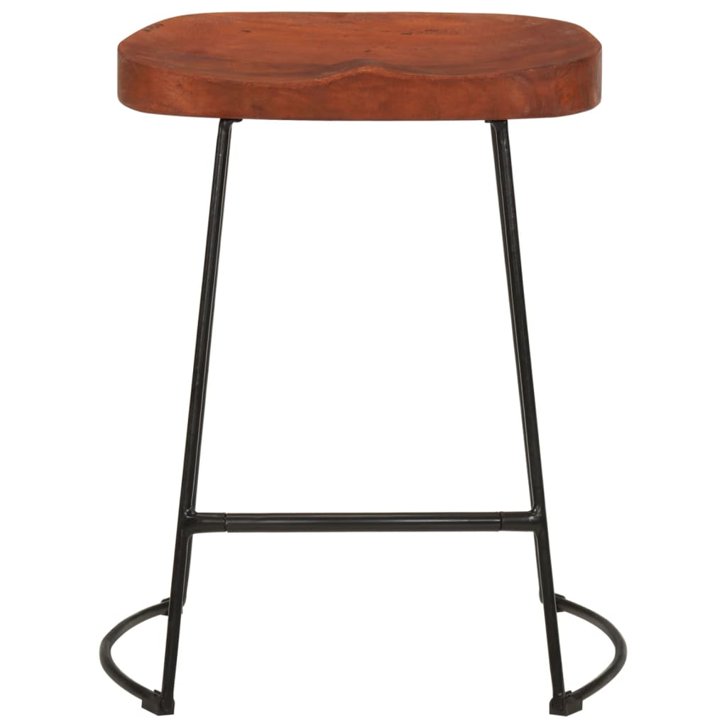 Taburetes De Bar Gavin 2 Uds Madera Mango Maciza 45x38x53 Cm_2