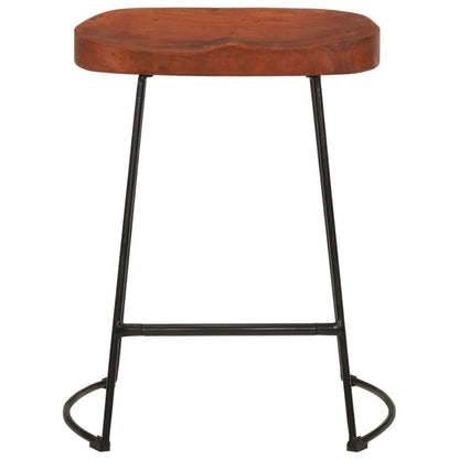 Taburetes De Bar Gavin 2 Uds Madera Mango Maciza 45x38x53 Cm_2