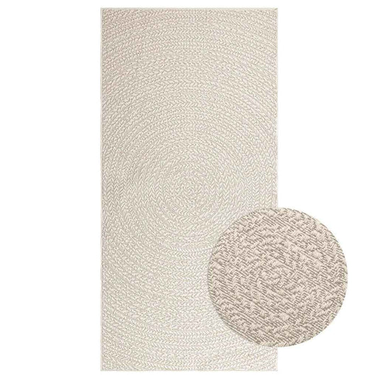Vidaxl Alfombra Zizur Apariencia Yute Interior Exterior Crema_0