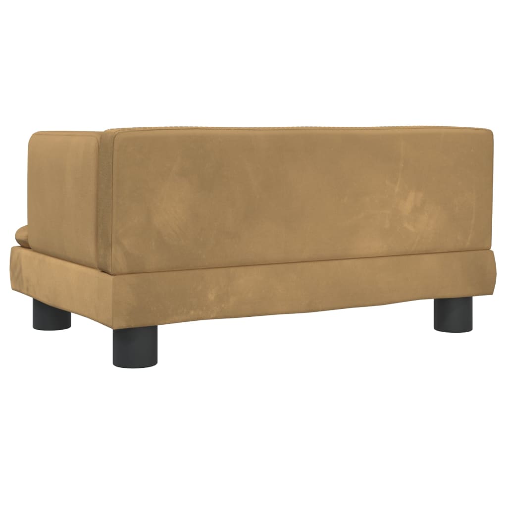 Cama Para Perros De Terciopelo Marrón 60x40x30 Cm / Vetonek_5