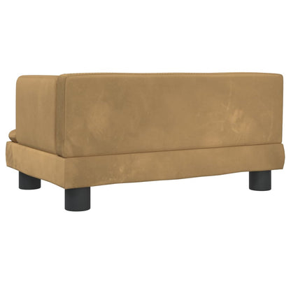 Cama Para Perros De Terciopelo Marrón 60x40x30 Cm / Vetonek_5