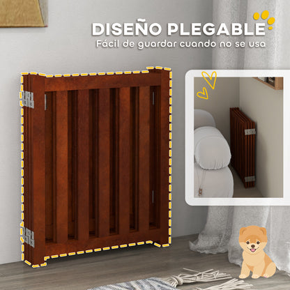 Pawhut Barrera De Seguridad Para Perros Plegable 205x30x60 Cm Con Soporte De Pie_5