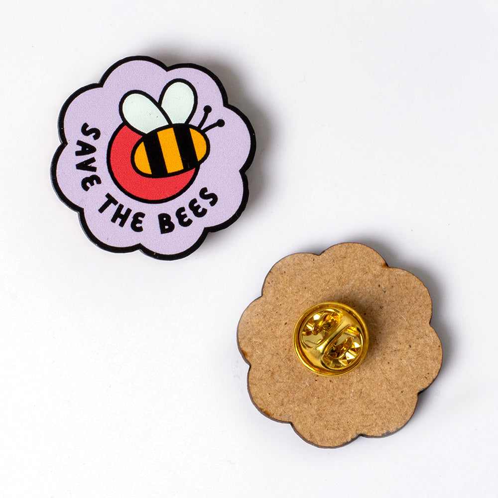 Save The Bees Pin | Accesorio Moderno Y Original Para Chaquetas, Mochilas Y Bolsos_1