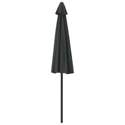 Vidaxl Sombrilla De Balcón Semicircular Palo Aluminio Gris 270x144 Cm_3