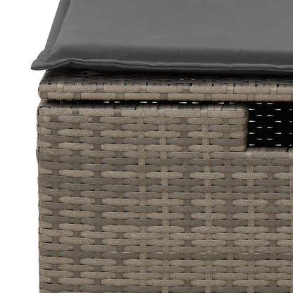 Set De Muebles De Jardín 6 Pzas Y Cojines Ratán Sintético Gris / Vetonek_3