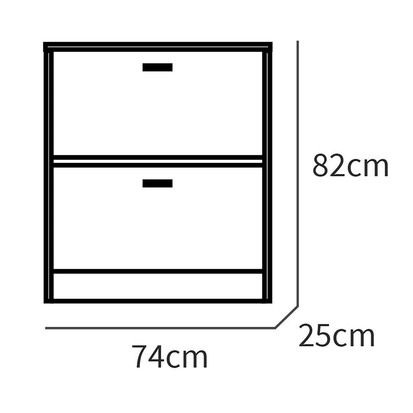 Zapatero Entrada Recibidor, Mueble Auxiliar Estrecho Zapatos, 2 Puertas, Madera 82x74x25 Cm, Briebe, Nova, Blanco_4