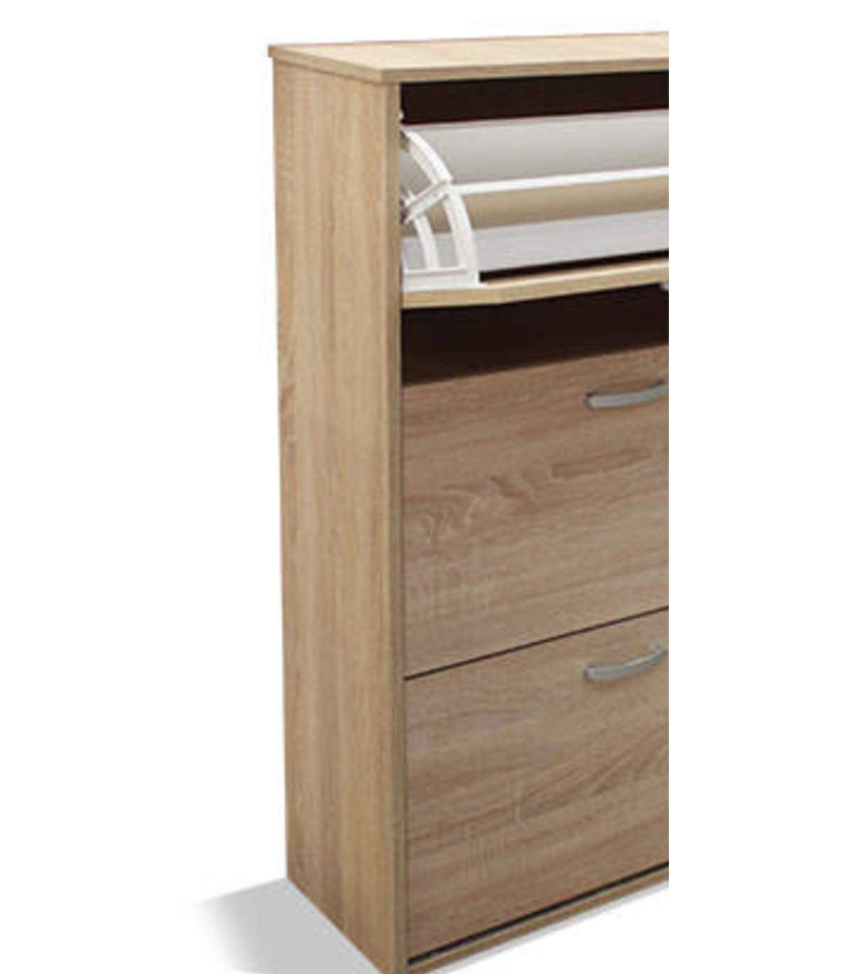 Mueble Zapatero Eco De 3 Puertas Acabado Roble Cambrian, 60 Cm(ancho) 107 Cm(altura) 25 Cm_1