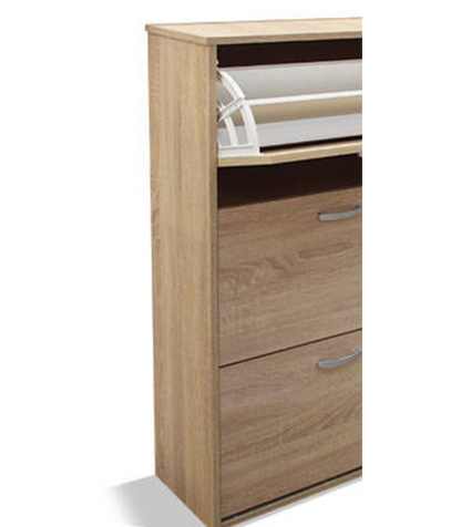 Mueble Zapatero Eco De 3 Puertas Acabado Roble Cambrian, 60 Cm(ancho) 107 Cm(altura) 25 Cm_2