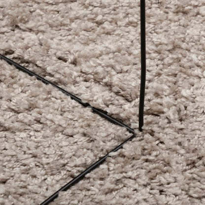 Alfombra Peluda De Pelo Largo Moderna Pamplona Beige Ø 160 Cm / Vetonek_2