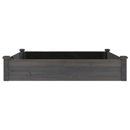 Jardinera Arriate Forro Madera Maciza Abeto Marrón 120x120x25cm_4