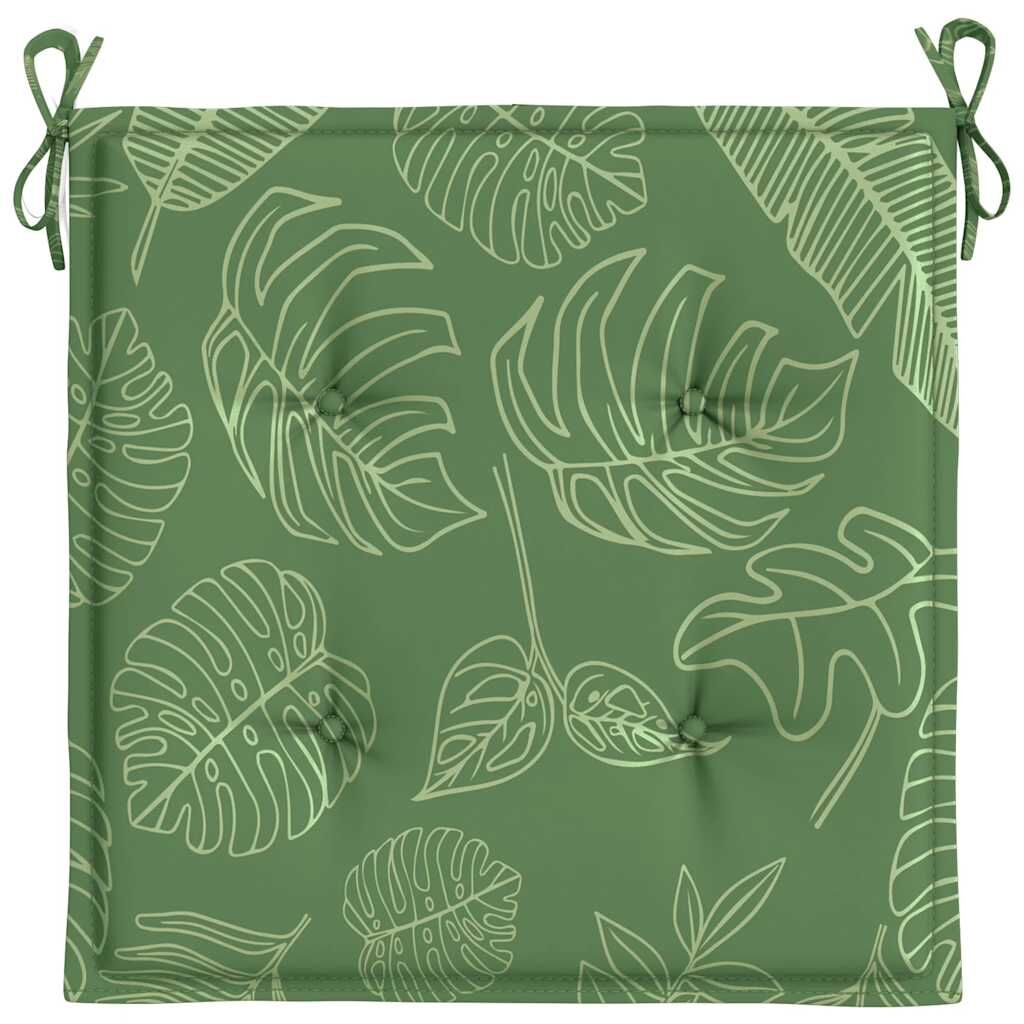 Vidaxl Cojines De Silla 6 Uds Tela Estampado De Hojas 50x50x4 Cm_4