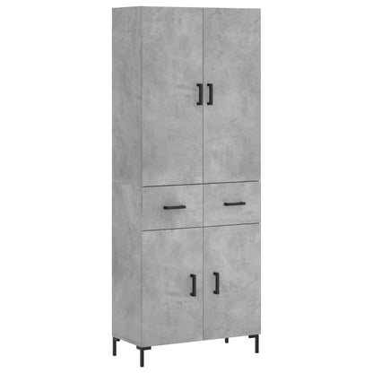Aparador Alto Madera Contrachapada Gris Hormigón 69,5x34x180 Cm_1