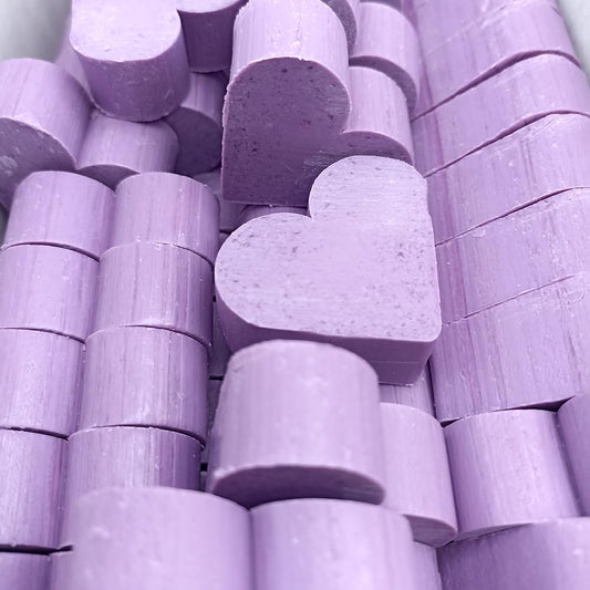 12 Jabones Aromáticos Con Forma De Corazón - Detalle Para Invitados De Eventos. Jabón Glicerina Aroma Lavanda_0