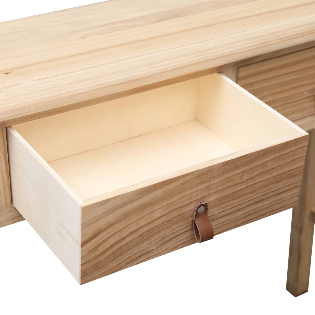 Mesa Consola De Madera Color Natural 90x30x77 Cm_3