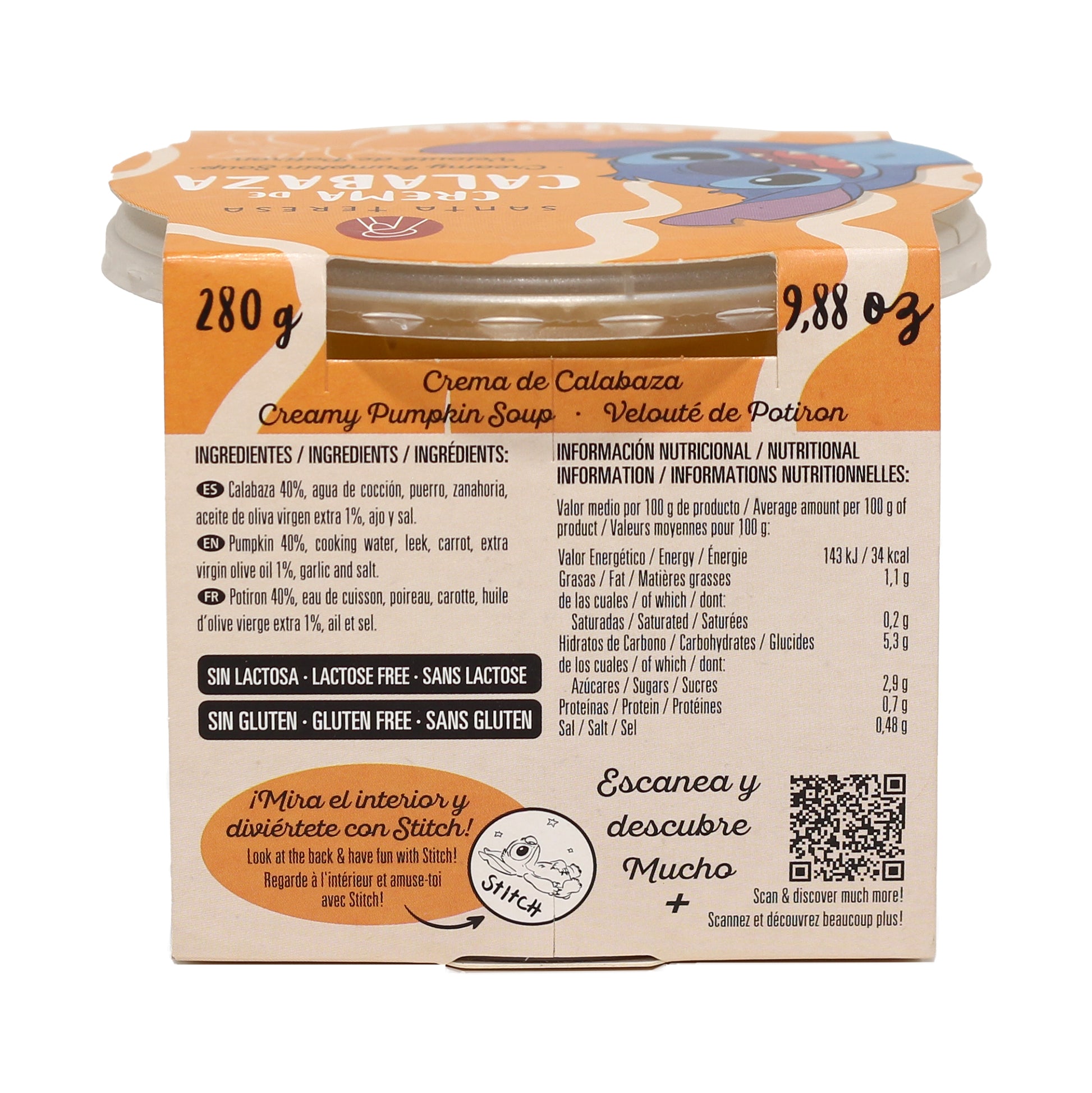 Santa Teresa - Crema De Calabaza Disney. Con Aceite De Oliva Virgen Extra. Sin Conservantes, Sin Gluten, 280g_3