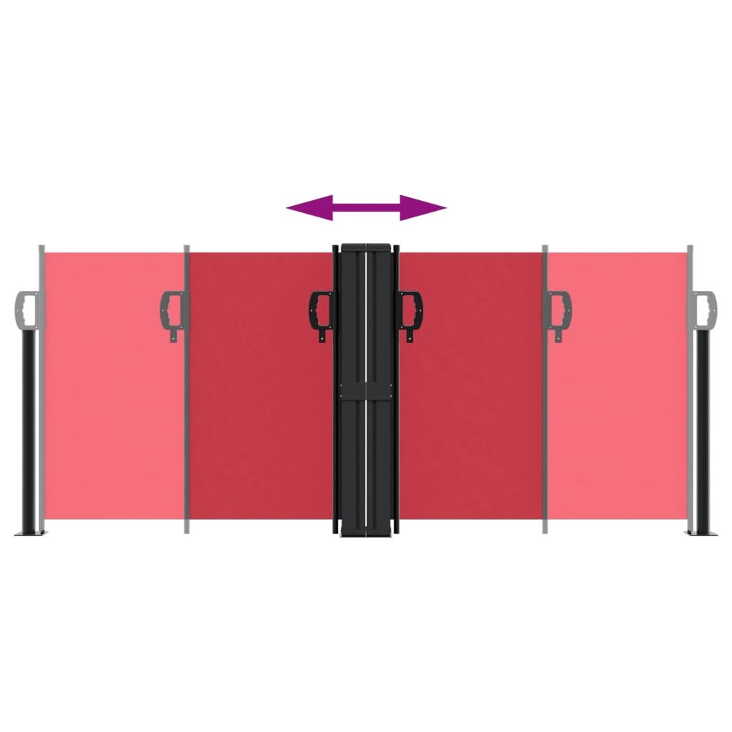 Vidaxl Toldo Lateral Retráctil Rojo 100x1000 Cm_4