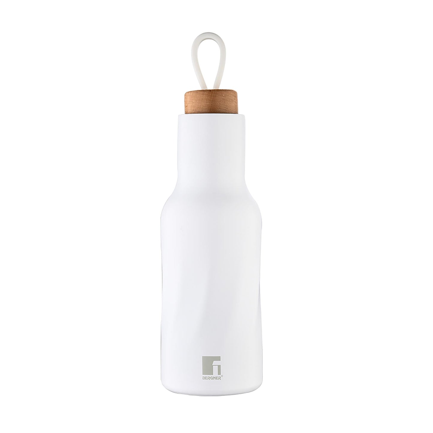 Botella De Agua 550ml Naturally En Acero Inoxidable Blanco Bergner_0