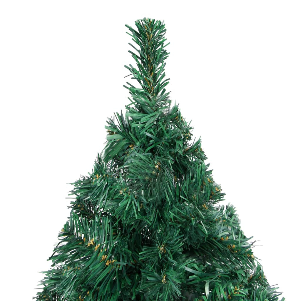 Vidaxl Árbol De Navidad Con Luces Y Ramas Gruesas Verde 180 Cm_4