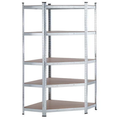 Estantería Esquinera Modular 5 Baldas Ajustables 180x80x40x56cm 875kg O91_0