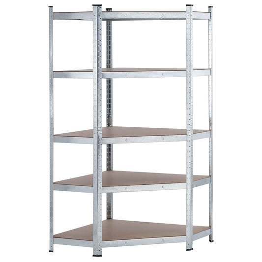 Estantería Esquinera Modular 5 Baldas Ajustables 180x80x40x56cm 875kg O91_0