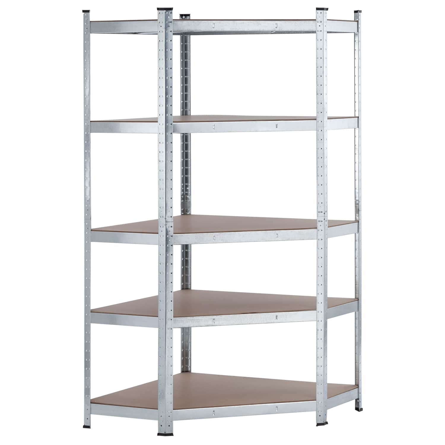 Estantería Esquinera Modular Galvanizada 5 Baldas Ajustables 180x80x40x56cm 875kg 7house_0