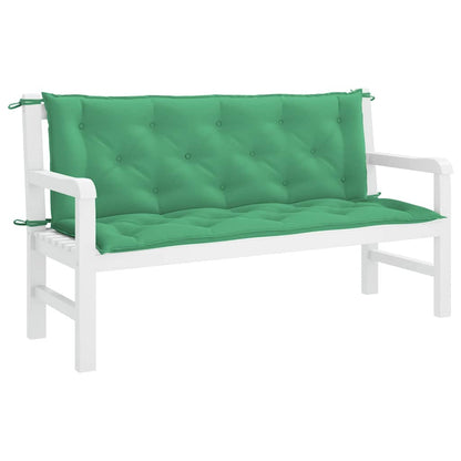 Vidaxl Cojín De Banco De Jardín Tela Oxford Verde 150x(50+50)x7 Cm_3