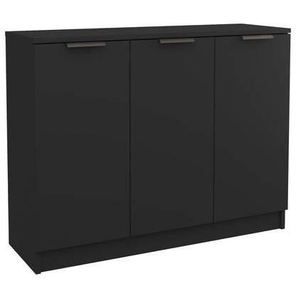 Aparador De Madera Contrachapada Negro 90,5x30x70 Cm / Vetonek_2