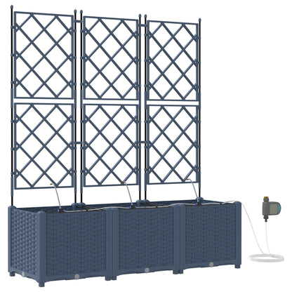 Vidaxl Jardineras Gris 120 X 40 X 142 Cm Acero_0