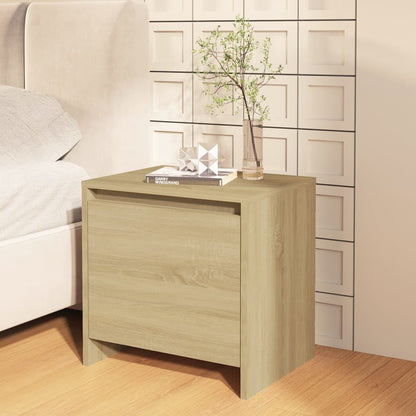 Mesita Noche 2 Uds Madera Ingeniería Roble Sonoma 45x34x44,5 Cm_1