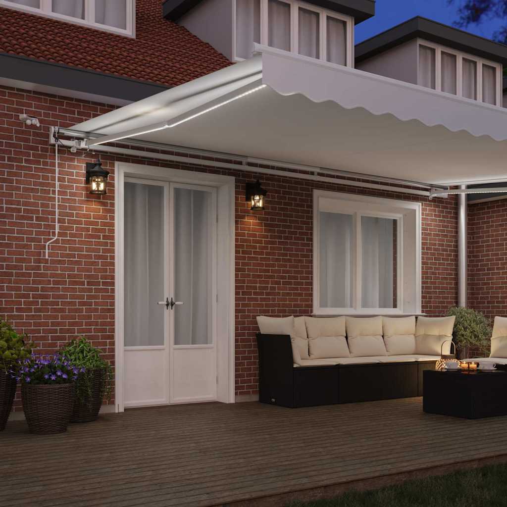 Toldo Retráctil Blanco 500 X 350 Cm Poliéster_2