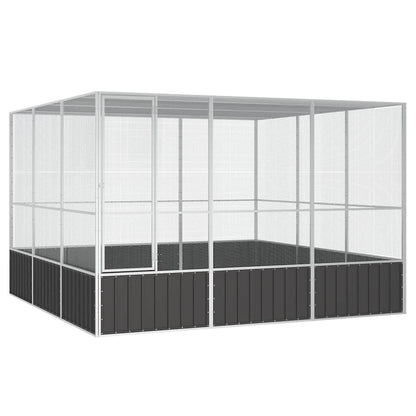 Vidaxl Jaula Pájaros Acero Galvanizado Antracita 302,5x324,5x211,5 Cm_0