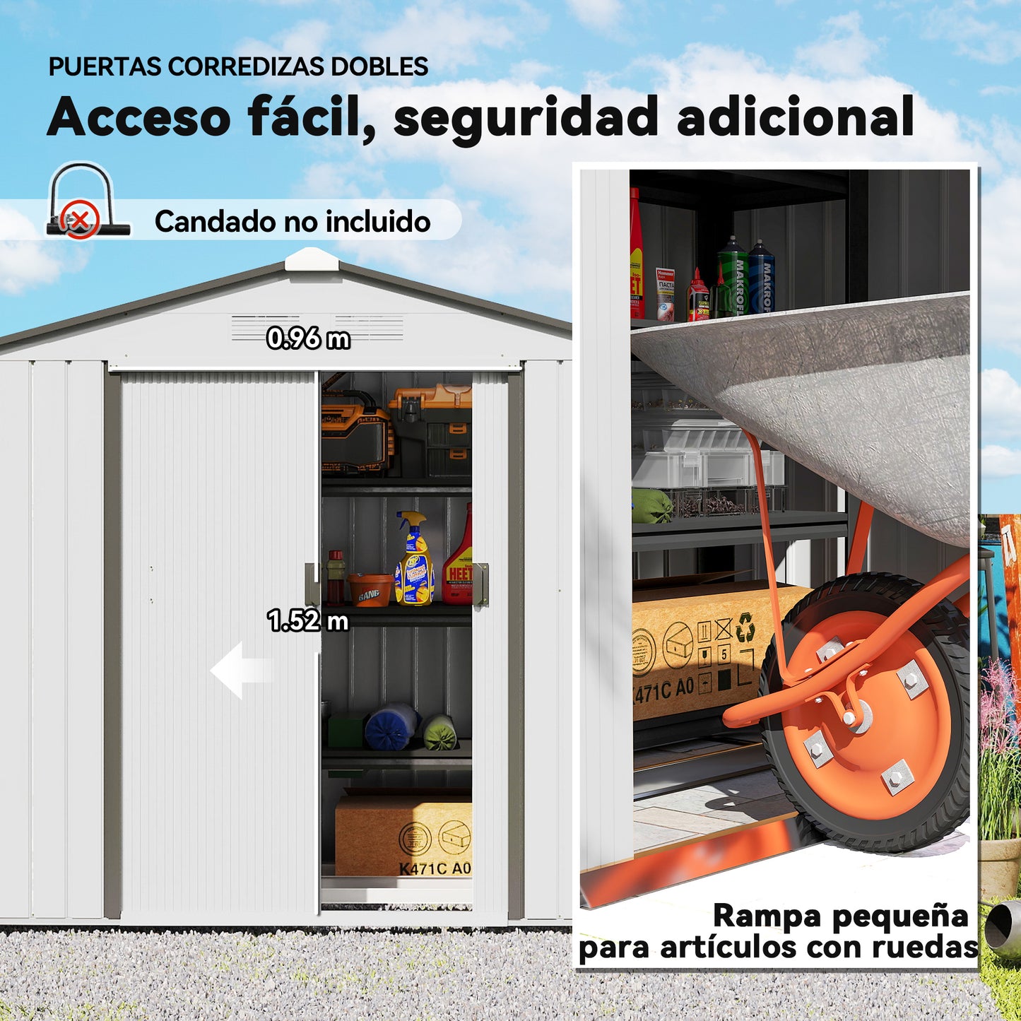 Outsunny Caseta De Jardín Exterior_4
