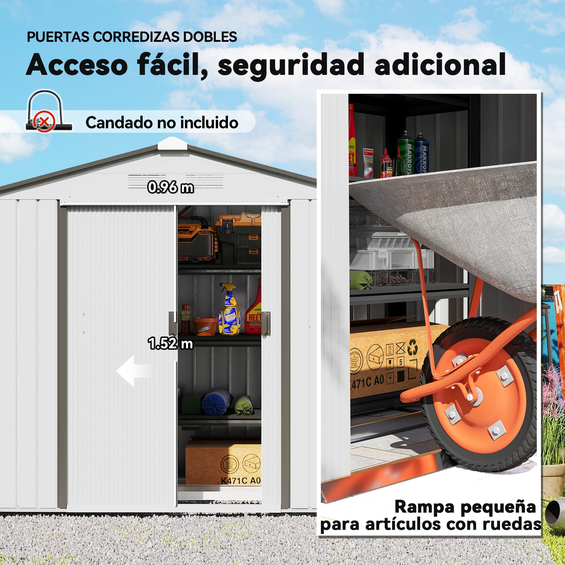 Outsunny Caseta De Jardín Exterior_4