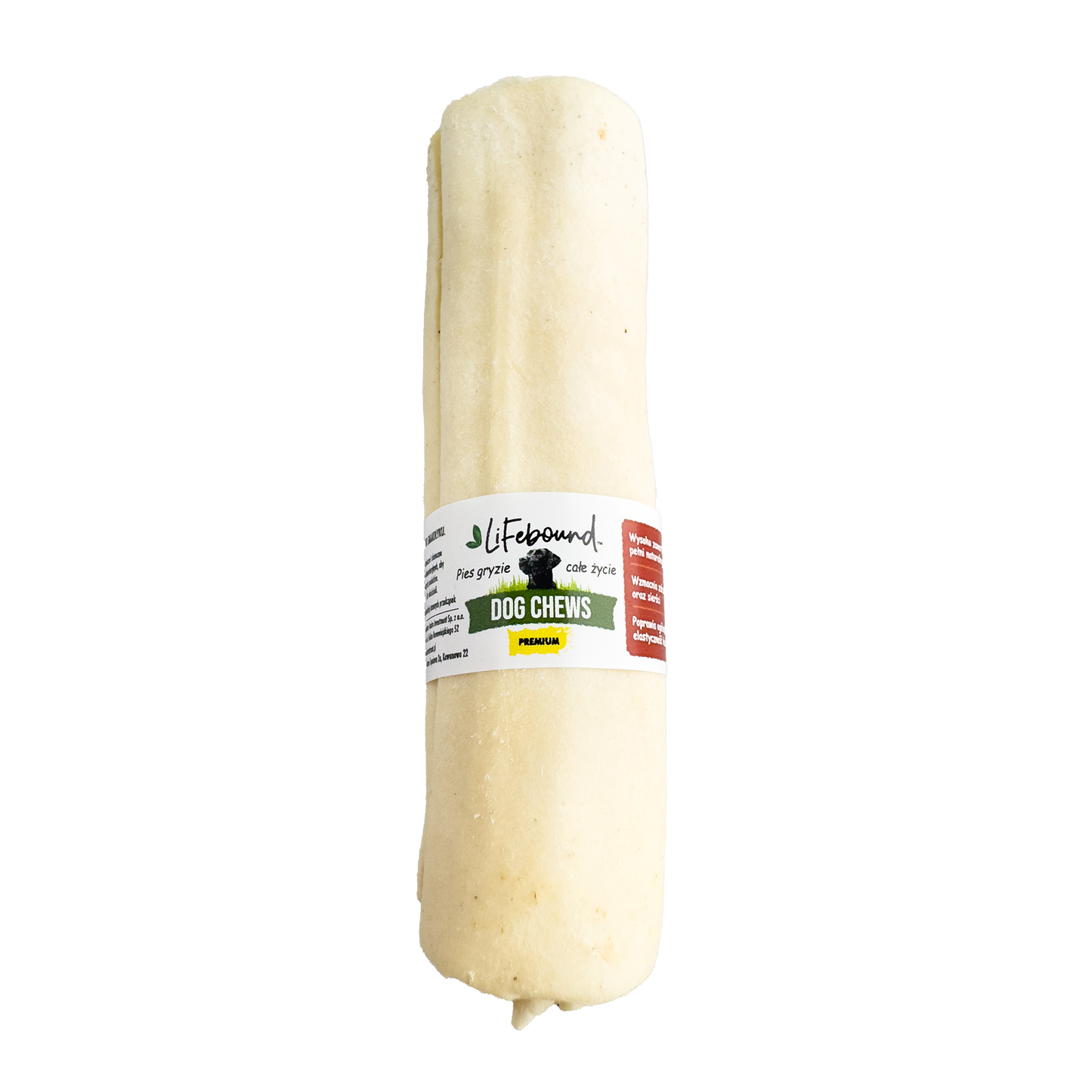 Lifebound - Hueso Masticable Natural Para Perros De Ternera En Rollo Con Sabor Natural - 10 Piezas - M