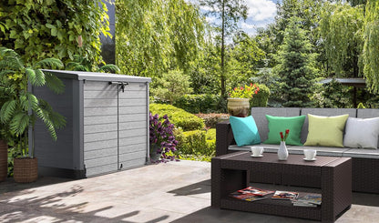 Duramax - Arcón Cubre Cubos Exterior - 1200 L - Pvc - Color Gris Claro -  -_3