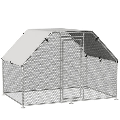 Pawhut Gallinero De Exterior 280x193,5x195 Cm Estructura De Metal Galvanizado_0