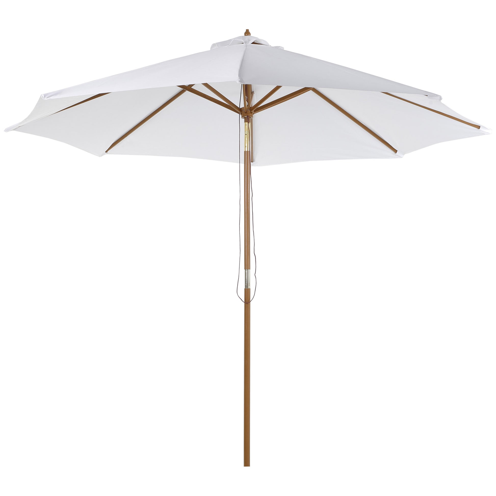 Outsunny Parasol Grande De Patio Y Piscina Ángulo Regulable Poliéster Φ300x250cm_0
