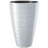 Macetero Alto Con Deposito 43l Maze De Plastico En Color Blanco 37,5 (largo) X 37,5 (ancho) X 57,9 (alto) Cm