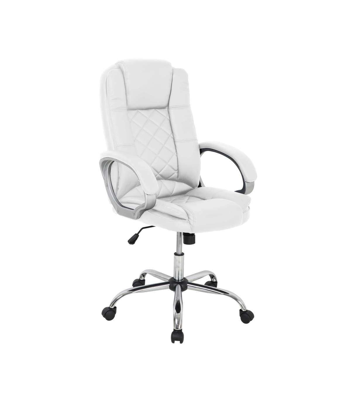Sillón Giratorio Inmaculada En Polipiel Blanco, 66,5 X 51 X 111-120 Cm (ancho X Largo X A_0