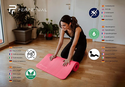 Esterilla De Yoga Y Pilates Antideslizante De 10mm Perpetual Con Correa Y Bolsa De Transporte_1
