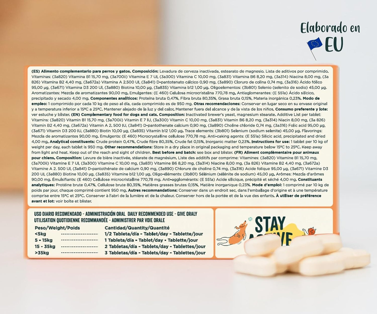 Wolf Belly Stay Active Vitaminas para Perros Senior +8 años 30 comp