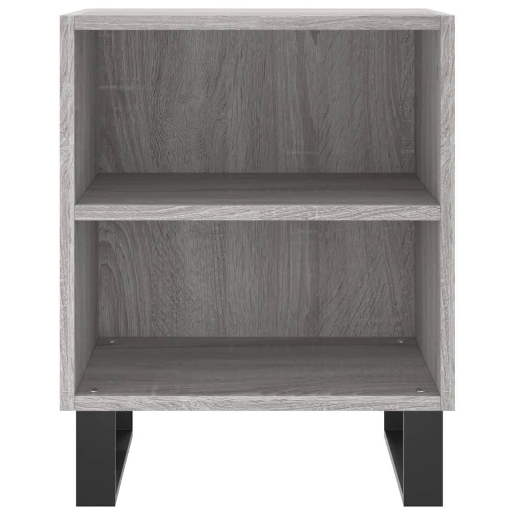 Mesita De Noche Madera De Ingeniería Gris Sonoma 40x30x50 Cm_2
